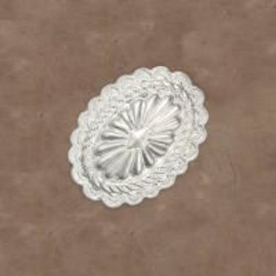 Picture of Sterling Silver Stamped Concho With Loop 31x42mm