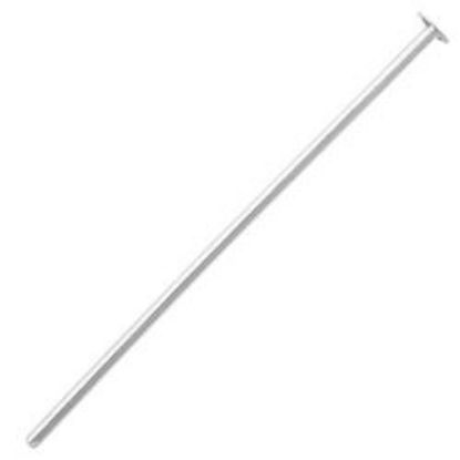 Picture of Sterling Silver Head Pins, 1" x 0.025"/22 Gauge Wire, Sold per pkg of 10