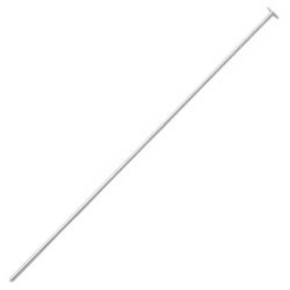 Picture of Sterling Silver Head Pins, 1-1/2" x 0.02"/24 Gauge Wire, Sold per pkg of 10