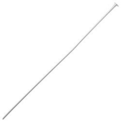 Picture of Sterling Silver Head Pins, 1-3/4" x 0.02"/24 Gauge Wire, Sold per pkg of 10