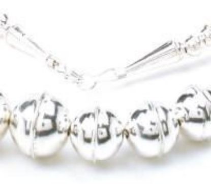 Picture of Sterling Silver Graduated Seamed Beads Beading Kit 24"