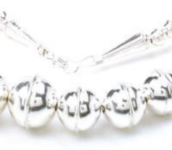 Picture of Sterling Silver Graduated Seamed Beads Beading Kit 24"