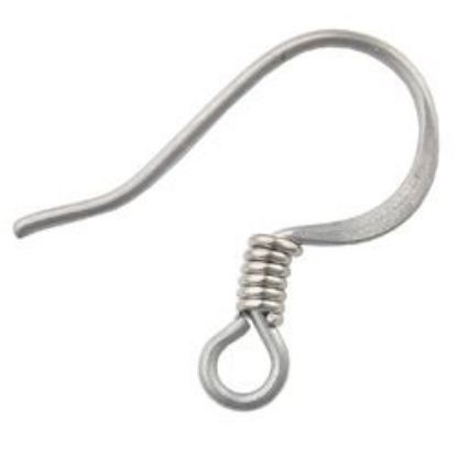 Picture of Surgical Steel Flat French Coil Ear Wire 4mm<br>10 Pair
