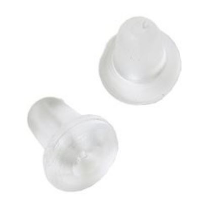 Picture of Clear Rubber French Wire Ear Clutches<br />20 Pair