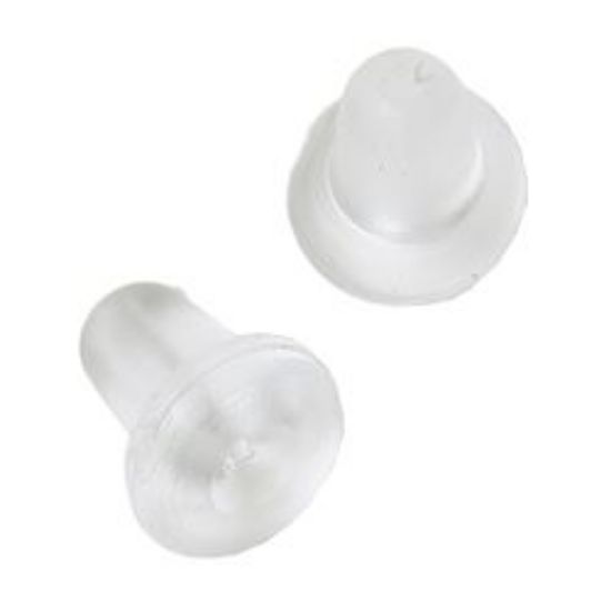 Picture of Clear Rubber French Wire Ear Clutches<br />20 Pair