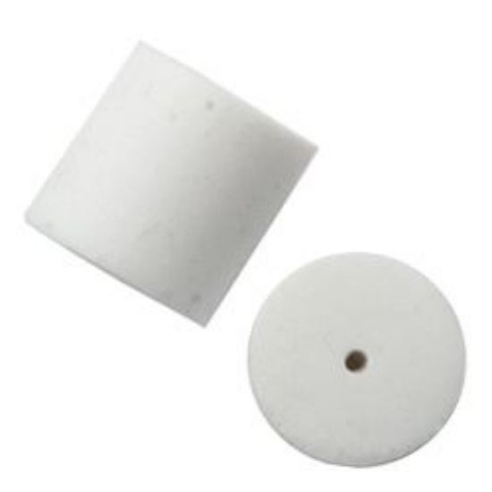 Picture of White Rubber French Wire Ear Clutches<br />20 Pair
