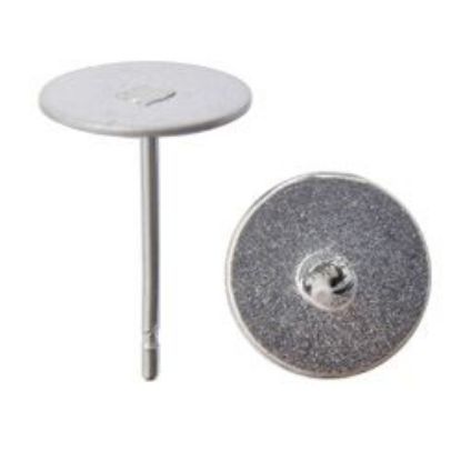 Picture of Surgical Steel Flat Ear Pad Post 8mm<br />10 Pair