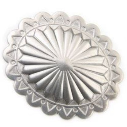 Picture of Nickel Silver Oval Concho 20 Gauge 46x58mm