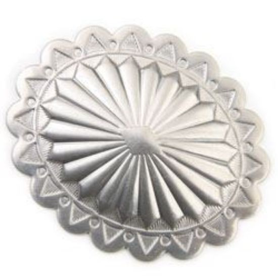 Picture of Nickel Silver Oval Concho 20 Gauge 46x58mm