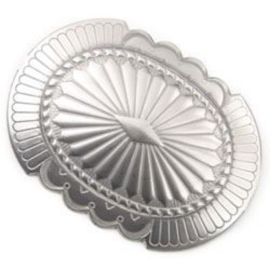 Picture of Nickel Silver Oval Concho 20 Gauge 48x64mm