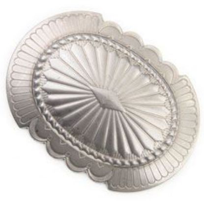Picture of Nickel Silver Oval Concho 20 Gauge 57x77mm