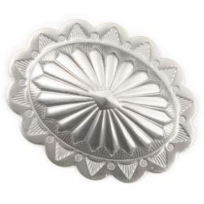 Picture of Nickel Silver Oval Concho 22 Gauge 34x44mm