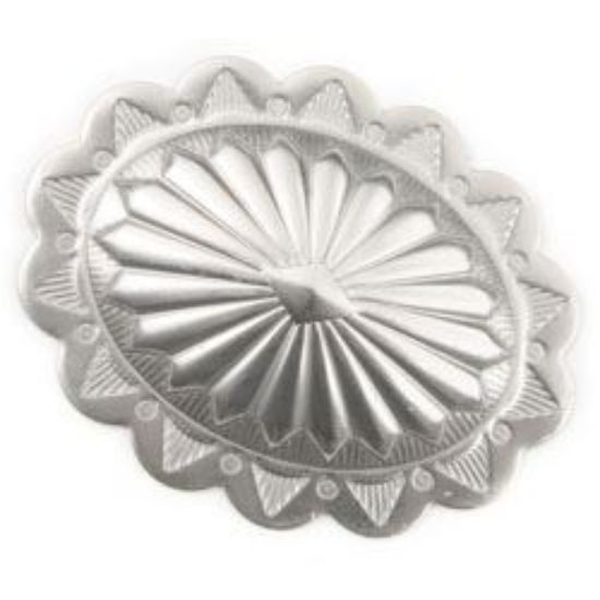 Picture of Nickel Silver Oval Concho 22 Gauge 34x44mm