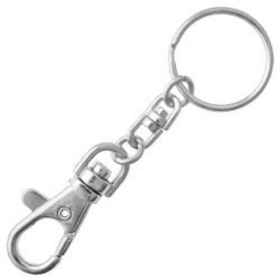 Picture of Nickel Plated Swivel Key Holders with Ring<br />5 Key Holders