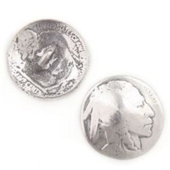 Picture of Base Metal Cast Indian Head Nickel Coin, 20mm