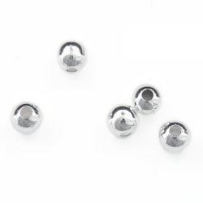 Picture of Silver Plated Plain Beads 2mm 0.032" Hole<br />500 Beads