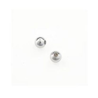 Picture of Silver Plated Plain Beads 3mm 0.04" Hole<br />400 Beads