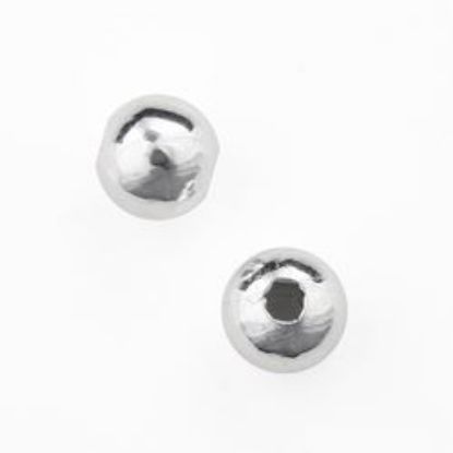 Picture of Silver Plated Plain Beads 8mm 0.1" Hole<br />100 Beads