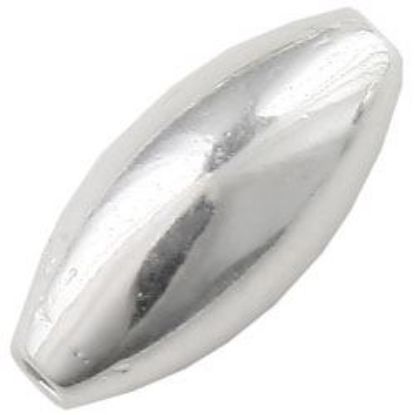 Picture of Silver Plated Melon Beads 3x7mm<br />100 Beads