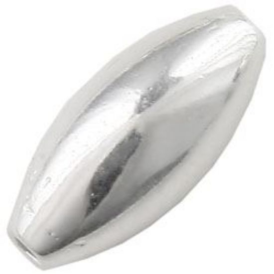 Picture of Silver Plated Melon Beads 3x7mm<br />100 Beads