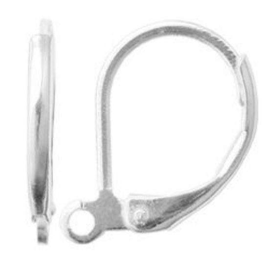 Picture of Silver Plated Plain Lever Back<br /> 10 pairs