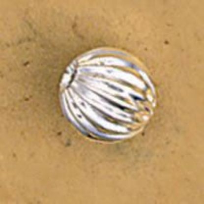 Picture of Silver Plated Corrugated Beads 6mm 0.08"<br />20 Beads
