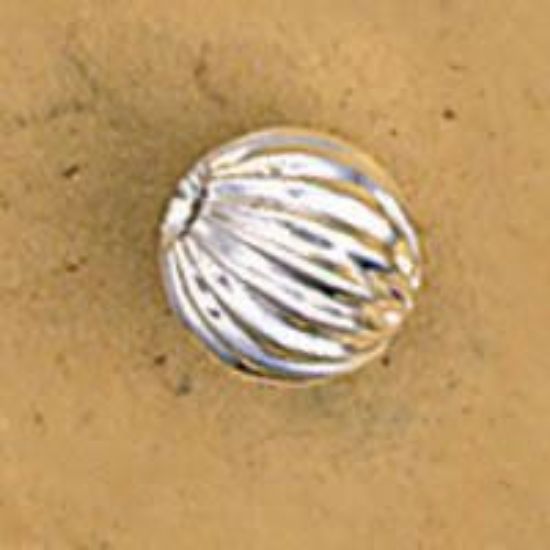Picture of Silver Plated Corrugated Beads 6mm 0.08"<br />20 Beads
