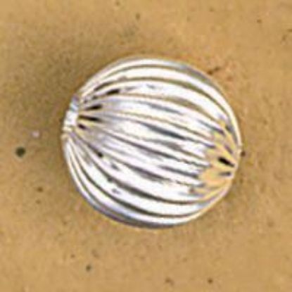 Picture of Silver Plated Corrugated Beads 8mm 0.1"<br />20 Beads