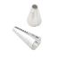 Picture of Silver Plated Cones 1/2" x 6mm Base<br />10 Pair