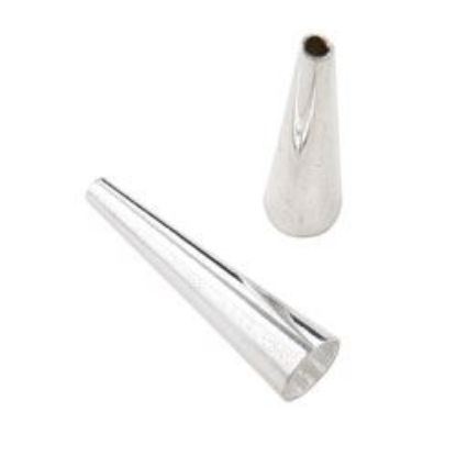 Picture of Silver Plated Cones 1" x 6mm Base<br />10 Pair