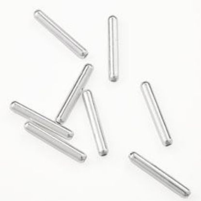 Picture of Silver Plated Hot Dog Heishi 3/8 Inch. Plated over brass.