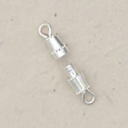 Picture of Silver Plated Barrel Clasp Small 14x4mm<br />10 Clasp per unit