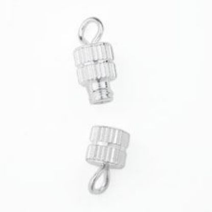 Picture of Silver Plated Large Fancy Barrel Clasp<br />10 Clasp per unit