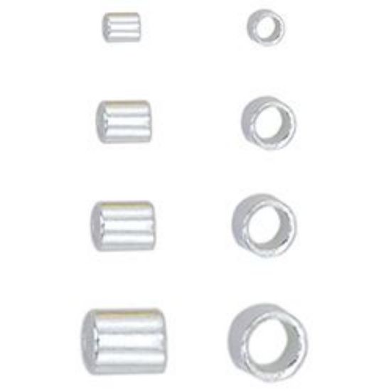 Picture of Beadalon Silver Plated Crimp Tube Variety Pack<br />600 Crimp Tubes