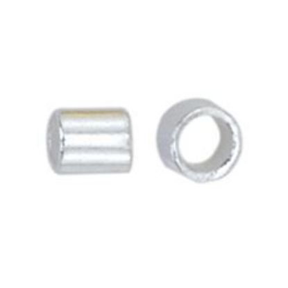 Picture of Beadalon Silver Plated Crimp Tubes 1.5 Gram 1.5mm<br />Approximately 70 Crimp Tubes