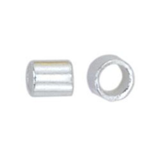 Picture of Beadalon Silver Plated Crimp Tubes 1.5 Gram 1.5mm<br />Approximately 70 Crimp Tubes