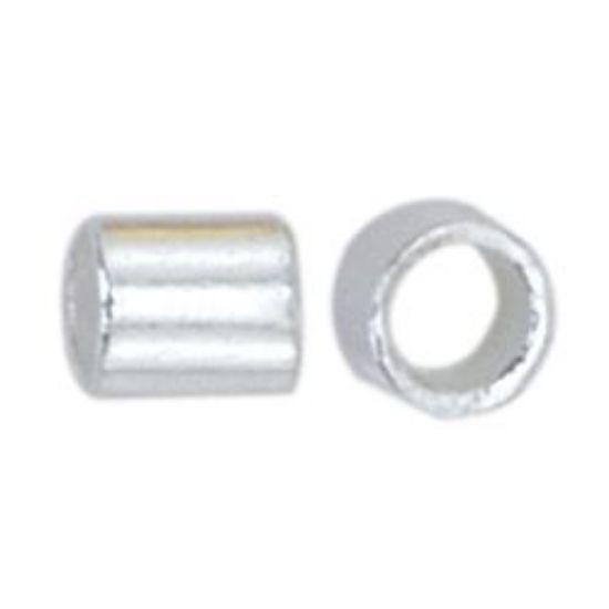 Picture of Beadalon Silver Plated Crimp Tubes 1.5 Gram 2mm<br /> Approximately 38 Crimp Tubes