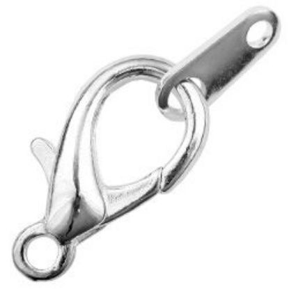 Picture of Silver Plated Trigger Clasp 12x24mm, 10pcs