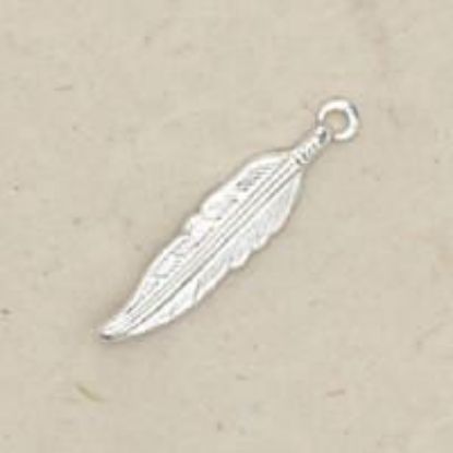Picture of Silver Plated Feather 3/4"<br />20 Pieces