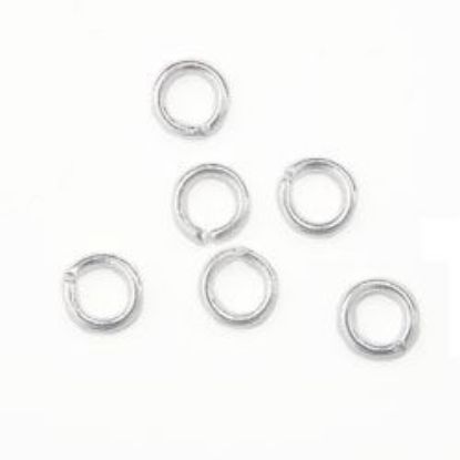 Picture of Silver Plated Round Jump Ring 4mm, 0.028", Sold per pkg of 50