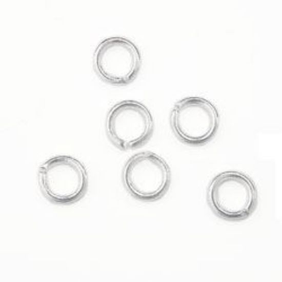 Picture of Silver Plated Round Jump Ring 4mm, 0.028", Sold per pkg of 50