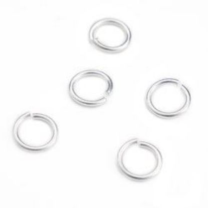 Picture of Silver Plated Round Jump Ring 5mm, 0.024", Sold per pkg of 50