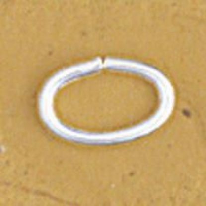 Picture of Silver Plated Oval Jump Ring, 4x6mm, 0.032", Sold per pkg of 50
