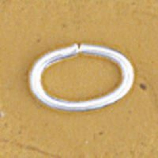 Picture of Silver Plated Oval Jump Ring, 4x6mm, 0.032", Sold per pkg of 50