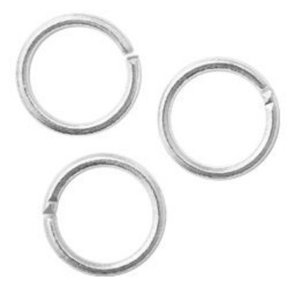 Picture of Silver Plated Round Jump Ring 7mm, .038", Sold per pkg of 50
