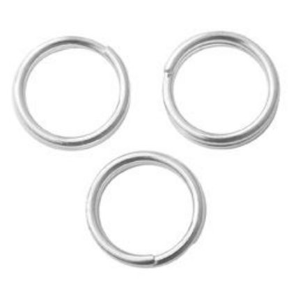 Picture of Silver Plated Round Split Ring 6mm, Sold per pkg of 50