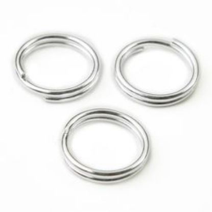 Picture of Silver Plated Round Split Ring 8mm, Sold per pkg of 50