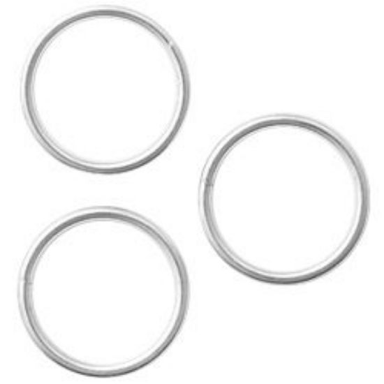 Picture of Silver Plated Round Split Ring 10mm, Sold per pkg of 50
