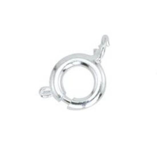 Picture of Silver Plated Spring Rings 6mm<br />10 Spring Rings