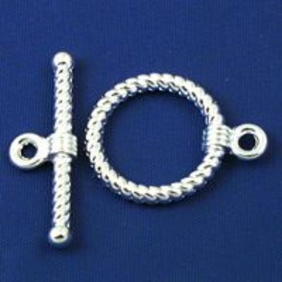 Picture of Silver Plated Toggle #3 17mm Loop 26mm Bar<br />10 Toggle Sets